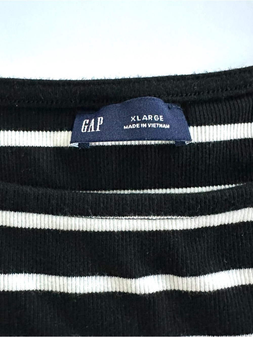 GAP Mixed Media Modern Rib Maxi Dress in Black Stripe | XL | EUC - Picture 9 of 11